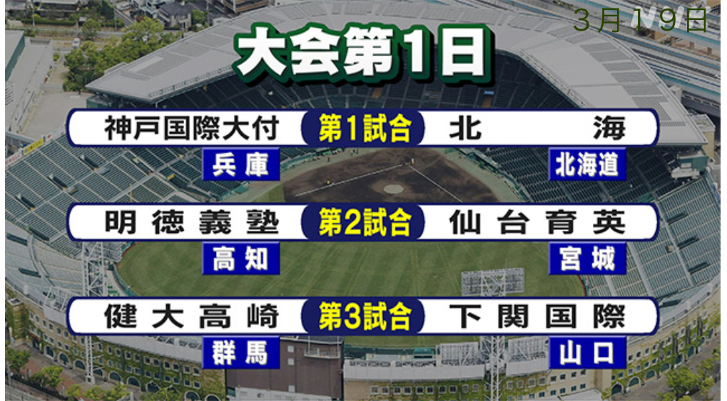 待ちに待った、センバツ野球開幕⚾️??????